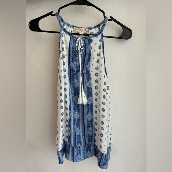 Pink Republic Tops - Pink Republic Tank Top, Blue and White, Never Worn, tags attached